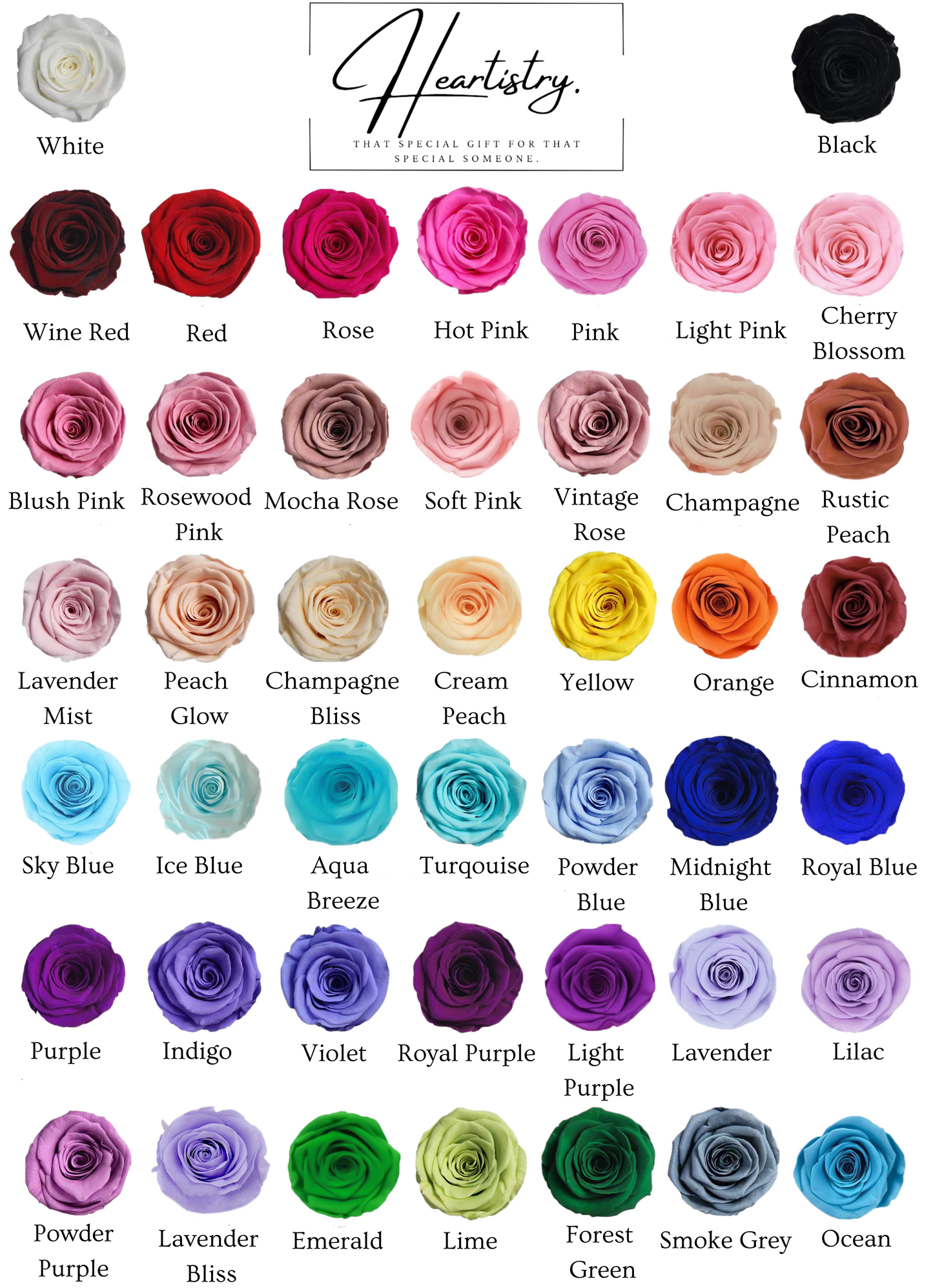 Medium Everlasting Rose Box - 18 Roses