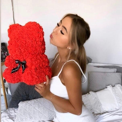 Forever Red Rose Teddy