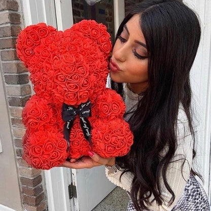 Forever Red Rose Teddy